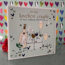 Wedding anniversary card - To the loveliest couple on your wedding anniversary