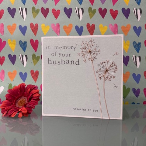 Sympathy card - In memory of your husband