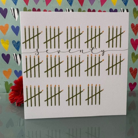 Birthday card 70 - Seventy candles