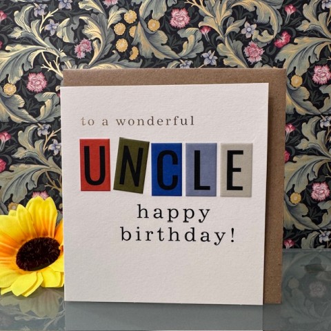 Birthday card Uncle - To a wonderful Uncle, happy birthday!