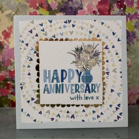 Wedding anniversary card - Happy anniversary with love