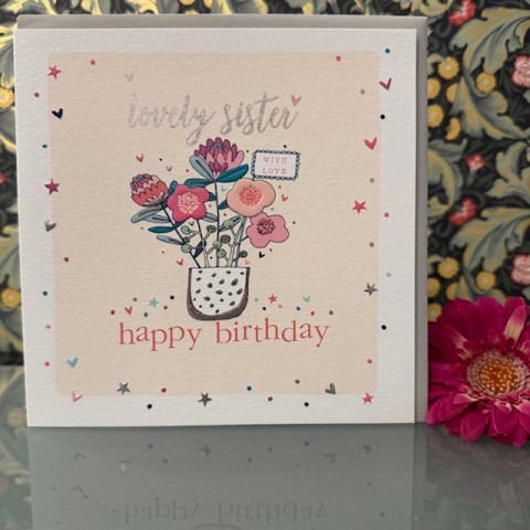 Birthday card Sister - Lovely sister, happy birthday